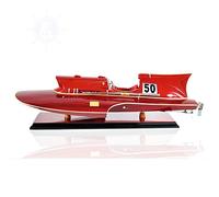 Old Modern Handicrafts Ferrari Hydroplane Modéle en Bois Taille Unique Rouge