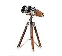 Old Modern Handicrafts Jumelles en Laiton sur Support - Puissance de grossissement 6X - Un Cadeau Parfait pour Les passionnés d'histoire et Les collectionneurs - 7,0 L x 7,0 W x 11,5 H Pouces