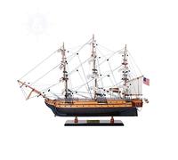 Old Modern Handicrafts Modèle de navire USS Constitution de qualité musée - Édition exclusive - Entièrement assemblé - 22,5 L x 7,5 W x 19,5 H pouces