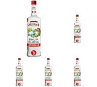 Old Nick Bouteille en Verre Rum No Added Flavour 40% White 1 L (Lot de 5)