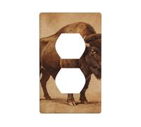 Old Paper Buffalo Plaque murale décorative en polycarbonate incassable pour bureau à domicile avec vis