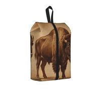Old Paper Buffalo Sac à Chaussures de Voyage Imperméable Organisateur de Chaussures pour Valise 3 en 1 Pochette de Rangement pour Gym Trainer