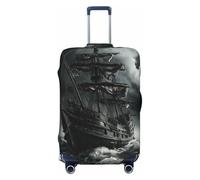 Old Pirate Ship in The Sea Print Bagage, Fashion Lightweight Travel Accessories, Noir , XL