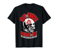 Old Punks Never Die Musique Punk Rock Mohawk Skull T-Shirt