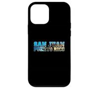 Old San Juan Paysage Skyline Inside Bold Letters Coque pour iPhone 12 Mini