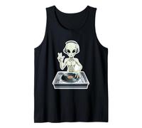 Old School Alien DJ Hip Hop rétro vintage EDM Space Geek UFO Débardeur