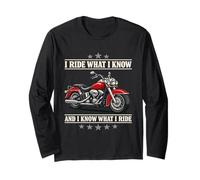Old School Biker Veteran Rider Expérimenté Moto Life Manche Longue