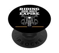 Old School Biker Veteran Rider Expérimenté Moto Life PopSockets PopGrip Adhésif