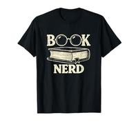 Old School Book Nerd Typography Minimalist Proud Reader T-Shirt