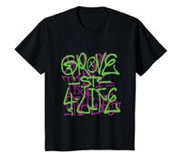 Old School coloré Graffiti Style, Grove Street Graphique T-Shirt, Enfant, Noir, 3 Ans