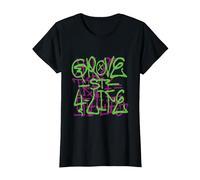 Old School coloré Graffiti Style, Grove Street Graphique T-Shirt, Femme, Noir, S
