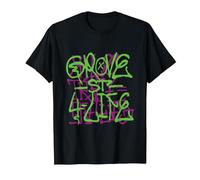 Old School coloré Graffiti Style, Grove Street Graphique T-Shirt, Homme, Noir, XL