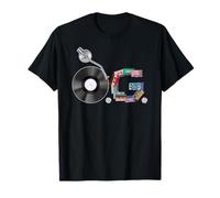 Old School OG Hip Hop Head Vinyle CD Tapes rétro années 80 90 T-Shirt