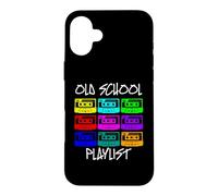 Old School Playlist Cassettes rétro Cassettes Mixtapes Musique Coque pour iPhone 16 Plus