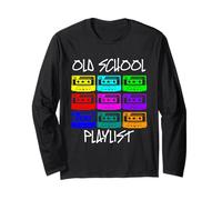 Old School Playlist Cassettes rétro Cassettes Mixtapes Musique Manche Longue