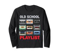 Old School Playlist Cassettes Vintage des années 80 Manche Longue
