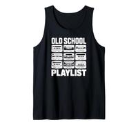 Old School Playlist Retro 80s 90s Cassette Musique Débardeur