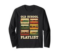 Old School Playlist - Rétro années 80 Throwback Vintage Party Manche Longue
