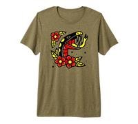 Old School Tattoo American Traditional Flash Tatouage Serpent Tatoué T-Shirt Haut de Gamme
