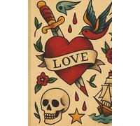 Old School Tattoo Journal - Retro Flash Art Notebook with 150 Lined Pages