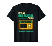 Old School Thing Vintage Radio Musique Rétro Années 80 90 T-Shirt