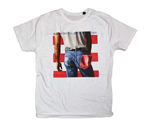 Old Skool Hooligans Bruce Springsteen T-shirt Motif Born in The USA Cover - Blanc - Small