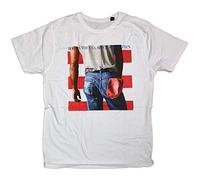 Old Skool Hooligans Bruce Springsteen T-shirt Motif Born in The USA Cover - Blanc - X-Large