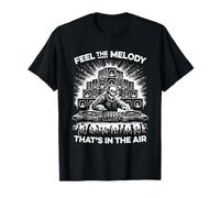 Old Skool Raver DJ Rave Squelette des années 90 Feel The Melody Raving T-Shirt