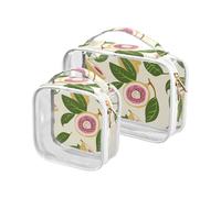 Old Slow Style Passionfruit Ivory2 Trousse de toilette transparente approuvée par la TSA Portable Cosmétique Voyage Essentiels de rasage