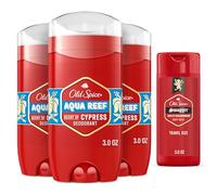 Old Spice Aqua Reef Lot de 3 déodorants sans aluminium pour homme avec gel douche Swagger format voyage 85 g