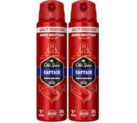 Old Spice Captain Déodorant en spray pour homme 150 ml Fraîcheur 24/7 à usage quotidien Parfum longue durée, protection contre les odeurs, sans sels d'aluminium, invisible sur le noir et blanc