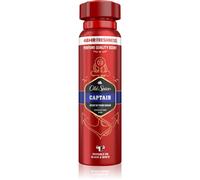 Old Spice Captain Déodorant Spray pour Homme 150ml, Fraîcheur 24/7 pour une utilisation quotidienne, Parfum Longue Durée Qualité Parfum Anti-Odeurs Anti-Odeurs 0% Sel Aluminium