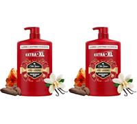 Old Spice Epic Shampooing 3 en 1 multi-usages pour cheveux, visage et corps 1000 ml, fraîcheur longue durée, parfum de qualité parfumée, nettoyage en profondeur (Lot de 2)