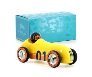 Old Sport Compet' Jaune Imitation Trafic Voiture en Bois Enfant Dès 2 Ans | Petit modèle collector authentique | coloris jaune éclatant | favorise motricité fine et imagination | idée cadeau et malin