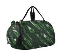 Old Style Wolverine Scratch Sac de sport pour fille avec compartiment à chaussures Léger Sac de voyage pour la natation, la danse, le ballet Bolsos de viaje para hombre Vert fluo