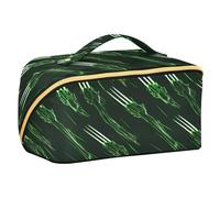 Old Style Wolverine Scratch Trousse de maquillage avec séparateurs étanches pour femme avec compartiments et poignée Vert fluo
