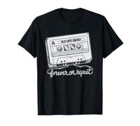 Old Tape Energy Forever on Repeat Repeat Repeat Retro Cassette Music T-Shirt