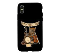 Old Time Tune Banjo Violon Session Folk Coque pour iPhone X/XS
