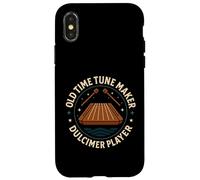 Old Time Tune Maker Dulcimer Player Emblème Coque pour iPhone X/XS