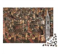 Old Town 1000 Piècess Recyclé Paper Puzzle Old Town Développement de l'Intelligence Éducatif Éducatif Game Family 38x26cm pour Enfants