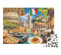 Old Town Bazaar Puzzles 1000 Pièces Recyclable Material Jerusalem Senior Puzzles Éducatif Game Décompression Accessoires de Jeu Parent-Enfant 38x26cm/1000pcs