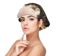 Old Tractor Photo Farm Bonnet en soie satinée pour dormir, bonnet de sommeil doux double couche en soie pour femme, cheveux naturels, cheveux bouclés tressés, cheveux longs