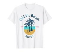 Old Vic Beach, Égypte T-Shirt Graphique avec Valeur, Homme, Blanc, L