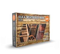 AK Interactive – Set de peintures acryliques OLD & WEATHERED WOOD VOL1 – 3e Génération 17 ml