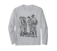 Old West Cowboys Chow Time Ranch Farm Western Campfire Art Manche Longue