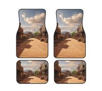 Old Wild West Cowboy Town - Lot de 4 tapis de sol de voiture avant et arrière de voiture en néoprène antidérapant, ajustement universel pour intérieur de voiture, VUS, camionnettes, camions