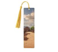 Old Wild West Cowboy Town Marque-page en bois pour hommes, femmes, enseignants, cadeau vintage fait à la main, marque-pages pour lecture, marque-pages à suspendre, étiquettes cadeaux, ornements en