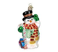 Old World Christmas Bonhomme de Neige en Verre d'orge en Bonbon Old World Christmas