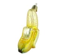 Old World Christmas Fruit Selection Glass Blown Ornaments for Christmas Tree Peeled Banana 4 inches