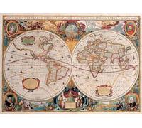 Puzzle Peter Pauper Carte ancienne du monde 1000 pièces 50 x 70 cm Multicolore